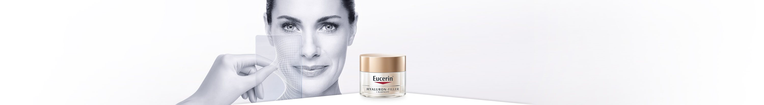 Eucerin ādas kopšanas līdzekļi ar pildvielām, kas uzlabo ādas elastību un izlīdzina dziļas grumbas